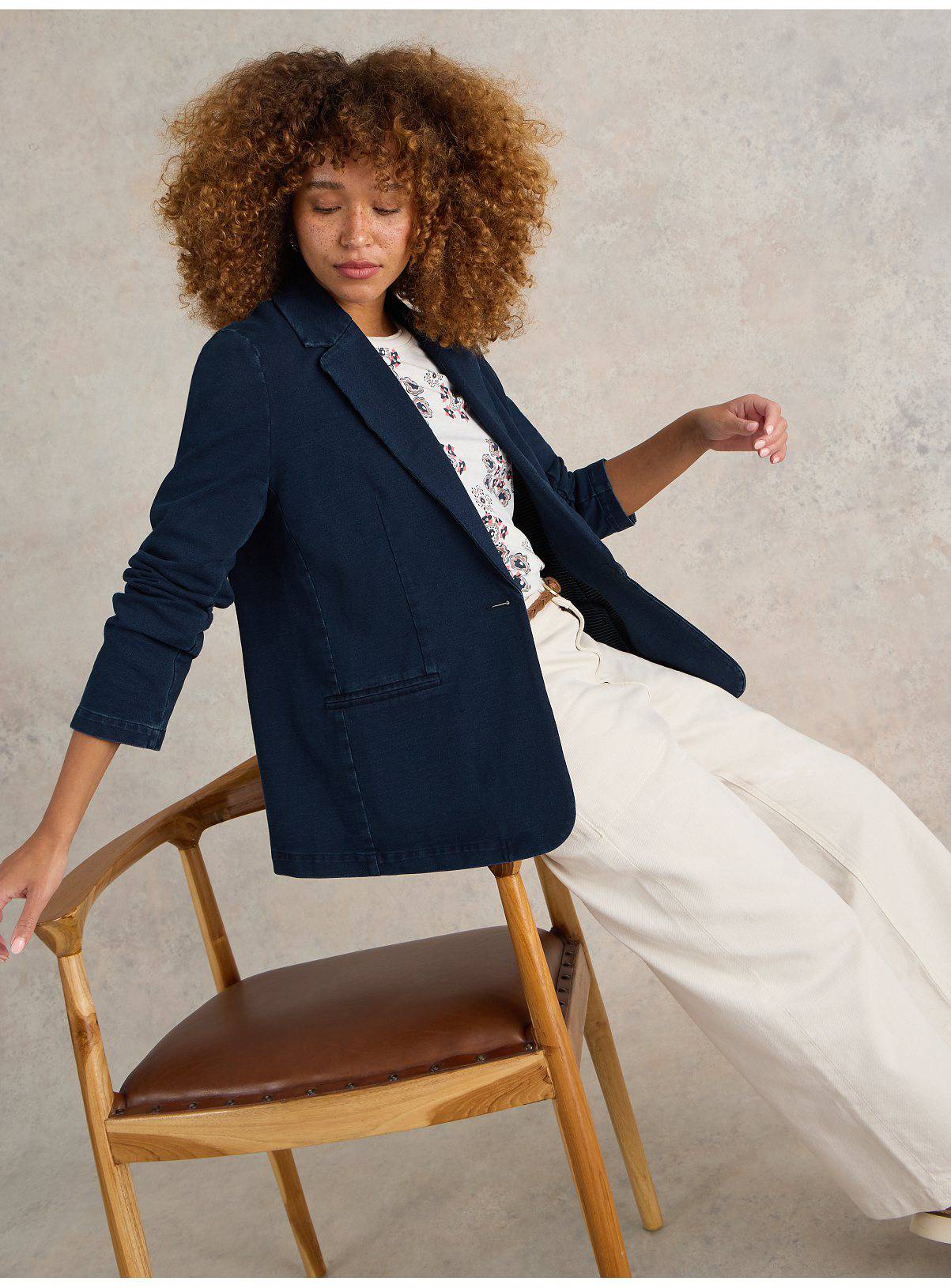 WHITE STUFF Evelyn Jersey Blazer 8 - Image 1